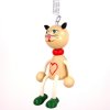wooden bouncing figure cat