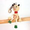 cat with heart wooden bouncing figure