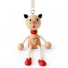 Cat with heart wooden bouncing doll KROKIDO