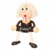 Einstein wooden figure on spring