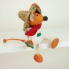 mexican mouse wooden doll on spring