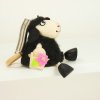 Black sheep wooden figure on spring