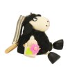 black sheep wooden animal on spring