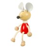 red mouse wooden figurine for kids