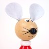 red mouse wooden figure for kids