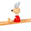 red mouse wooden figure back