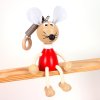 mouse wooden jumping decoration