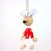 mouse wooden figure on spring