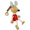 Red mouse handcrafted wooden figurine on spring KROKIDO
