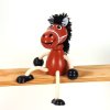 brown horse handpainted wooden decoration