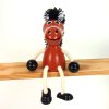 brown horse wooden sitting figure for kids