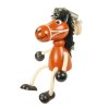 Brown horse wooden bouncing figurine