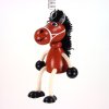 brown horse wooden figure on spring