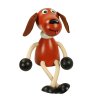 brown dog handmade wooden figurine