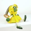 frog with cute hat wooden bouncing figure