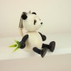 Panda wooden figure on spring