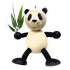 panda bear wooden figure on spring