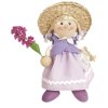 girl with lavender wooden figure