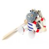 hippo rescuer wooden figure on spring