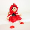 Ladybird with hat wooden bouncing figure