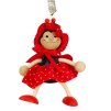 Ladybird with hat wooden figure on spring for kids