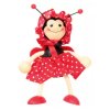 ladybird with funny hat wooden springy doll