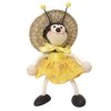 bee with hat wooden doll with spring