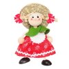 blond girl wooden springy doll