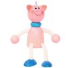 pig wooden figure on spring