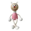 wooden figure pink cat