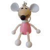Mouse handmade wooden keyring