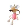 Pink mouse wooden pendant KROKIDO