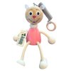 Pink cat wooden bouncing figure