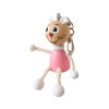 Pink cat wooden keyring fro kids KROKIDO