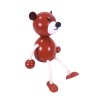 Bear wooden doll on spring