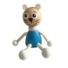 Blue kitty wooden handmade magnet