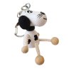 Dalmatian wooden keyring