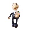 painter with moustache wooden magnet