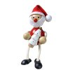 santa with christmas tree wooden figurine