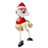 santa with gift made from wood