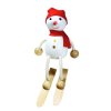 snowman woth ski wooden decoration