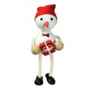 snowman with gift wooden christmas deocration
