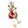 reindeer with christmas tree handmade wooden toy for kids