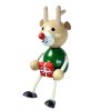reindeer with gift wooden figure