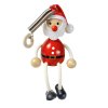 santa claus wooden figure on spring