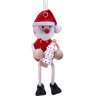 Santa with christmas tree wooden figurine spring-loaded