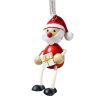 handmade santa wooden doll on spring