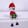 Santa with gift wooden bouncing figurine