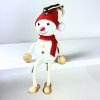 snowman with scarf wooden figure for kids