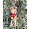 reindeer on spring wooden doll